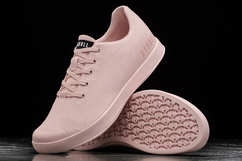 Men's Nobull Blush Canvas Trainers Pink | SG U2410Z